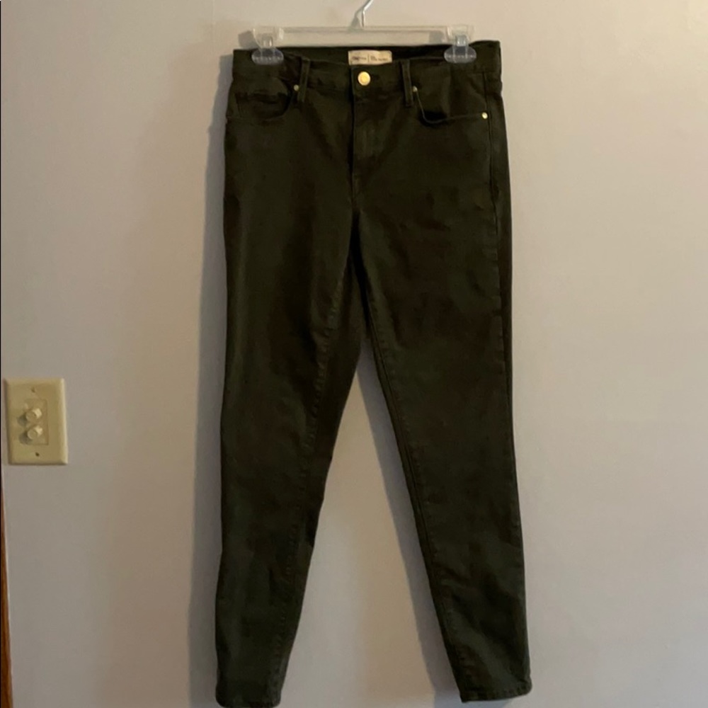 Dark Olive Green Skinny Jeans